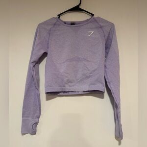 Gymshark Purple Long Sleeve Crop Top